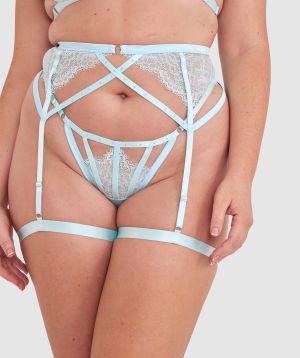 Night Games Stardust Suspender - Sky Blue