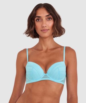 Alby Push Up Bra - Light Blue