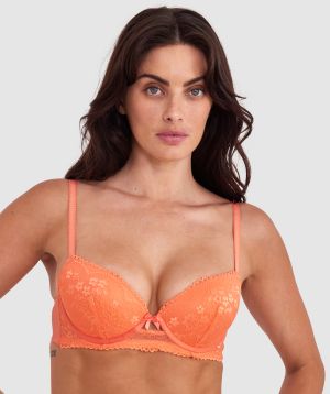 Hattie Push Up Bra - Orange