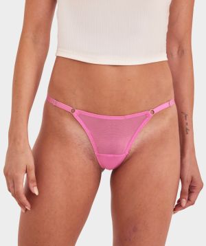 Mesh Basics High Leg String - Pink