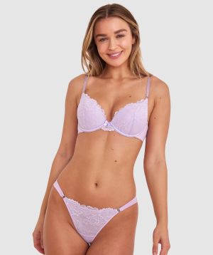 Bethany Essentials Push Up Bra - Purple