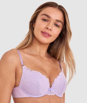 Bethany Essentials Contour Plunge Bra - Purple