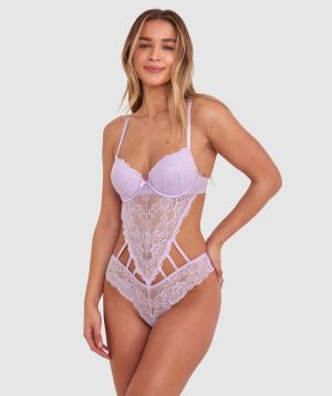 Bethany Essentials Push Up Bodysuit - Purple