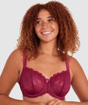 Bethany Essentials Full Coverage Underwire Bra - Berry