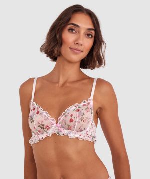 Mia Underwire Bra - Ivory Floral Print