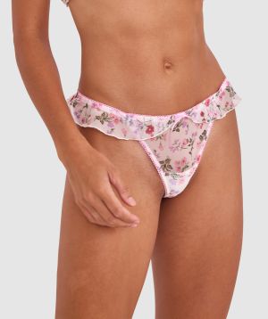 Mia String - Ivory Floral Print