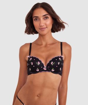 Bonnie Push Up Bra - Black