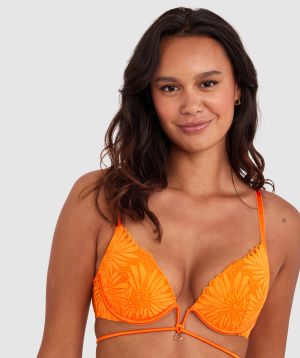 Solana Push Up Bra - Orange