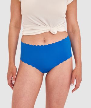 Smooth Comfort Scallop Full Brief - Dark Blue