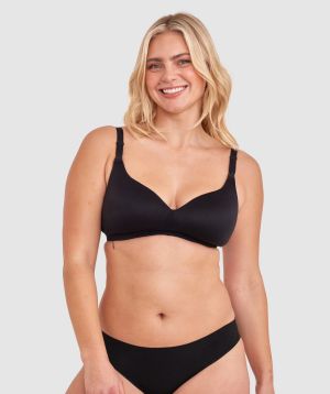 Body Bliss Full Cup Maternity Wirefree Bra - Black