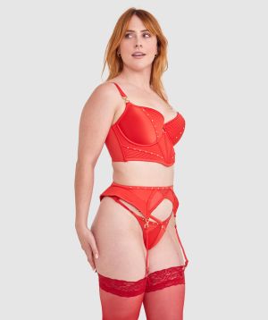 Vamp Ride Or Die Suspender - Red