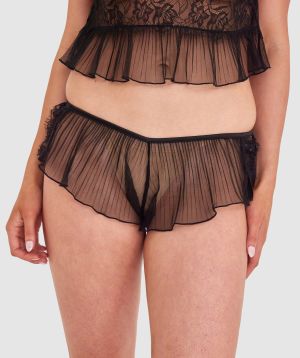 Night Games Deja Vu French Knicker - Black