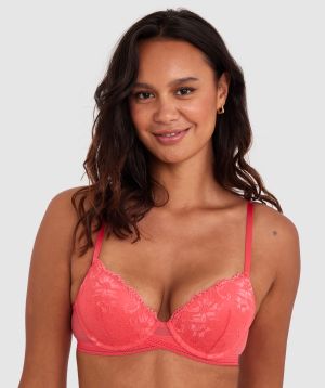 Olivia Push Up Bra - Dark Pink