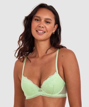 Olivia Push Up Bra - Mint Green