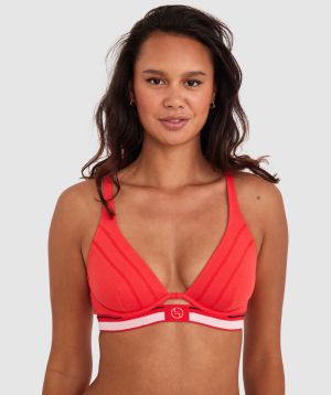 Match Point Plunge Underwire Bra - Red