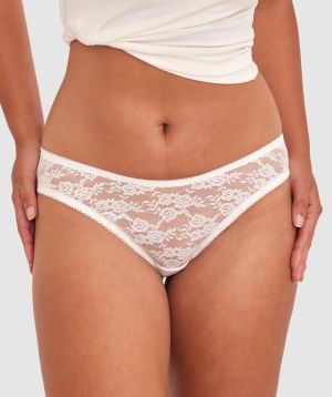 Evelyn Hi Leg Bikini - Ivory