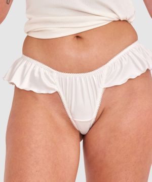 Lover Skirted Brazilian Knicker - Ivory