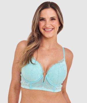 Delphine Contour Plunge Bra - Light Blue