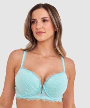 Delphine Push Up Bra - Light Blue