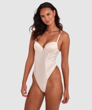 Gisele Push Up Bodysuit - Cream