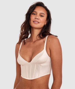 Gisele Plunge Corset - Cream