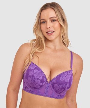 Mackenzie Push Up Bra - Purple