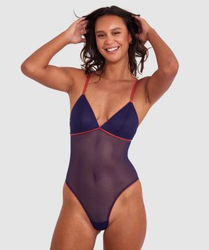 Rita Soft Cup Bodysuit - Navy