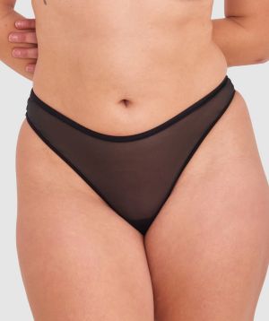 Sexy Basics High Leg G String - Black