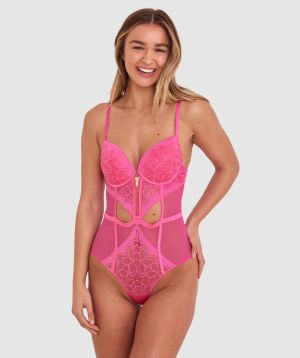 Olympia Contour Bodysuit - Pink