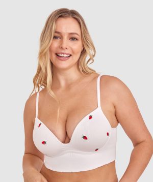 Berry Delight Push Up Wirefree Bra - Ivory