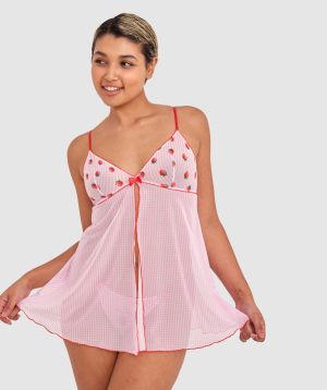 Berry Cute Babydoll - Print Check