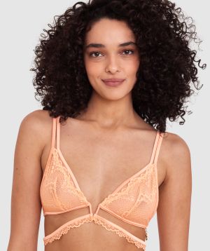 Arielle Triangle Bralette - Light Coral