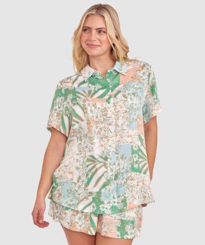 Alexandra Short Sleeve Shirt - Print Floral