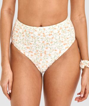 Alexandra High Waisted Bikini Bottom - Print Floral