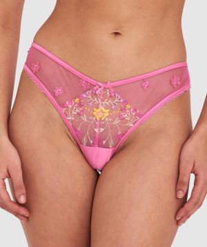 Enchanted Fika High Leg Brazilian Knicker - Pink