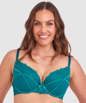 Kelsey Push Up Bra - Dark Green