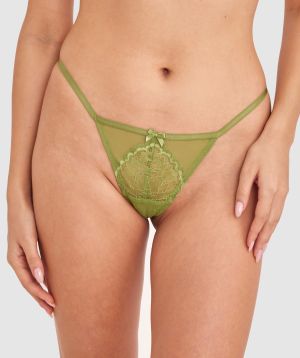 Dana High Leg String - Khaki