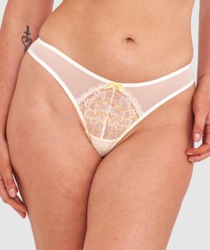 Dana High Leg G String - Ivory