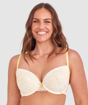 Dana Lightly Lined Plunge Bra - Ivory