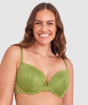 Dana Lightly Lined Plunge Bra - Khaki