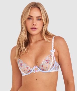 Enchanted Binding Love Unlined Bra - Sky Blue