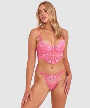 Enchanted Love Like This Push Up Corset - Pink