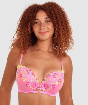 Astrid Push Up Bra - Pink