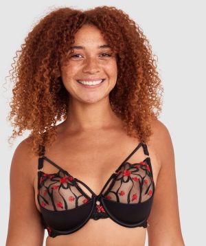 Vamp Out For Blood Push Up Bra - Black