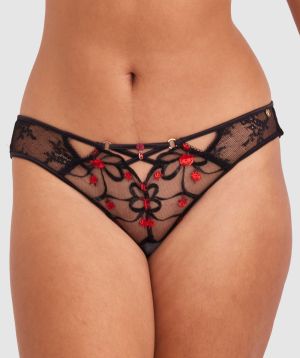 Vamp Out For Blood High Leg Brazilian Knicker - Black