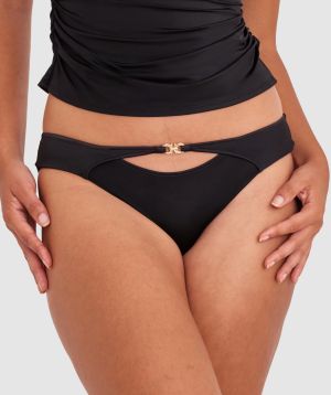 Whitney High Leg Brazilian Knicker - Black