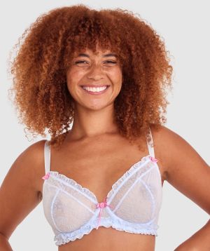 Beatrix Bra - Pale Blue/Pink