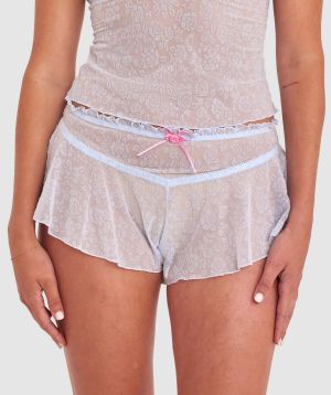 Beatrix French Knicker - Pale Blue/Pink