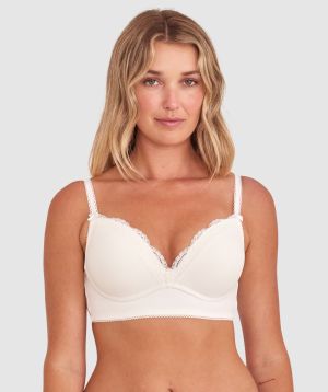 Freya Longline Push Up Wirefree - Ivory