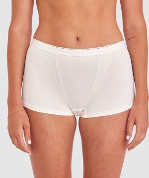 Freya Mid Rise Shortie - Ivory